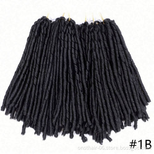 MYZYR soft faux locs crochet hair braiding hair extension jamaican bounce 14INCH 15 roots/pack crotchet braids synthetic goddess